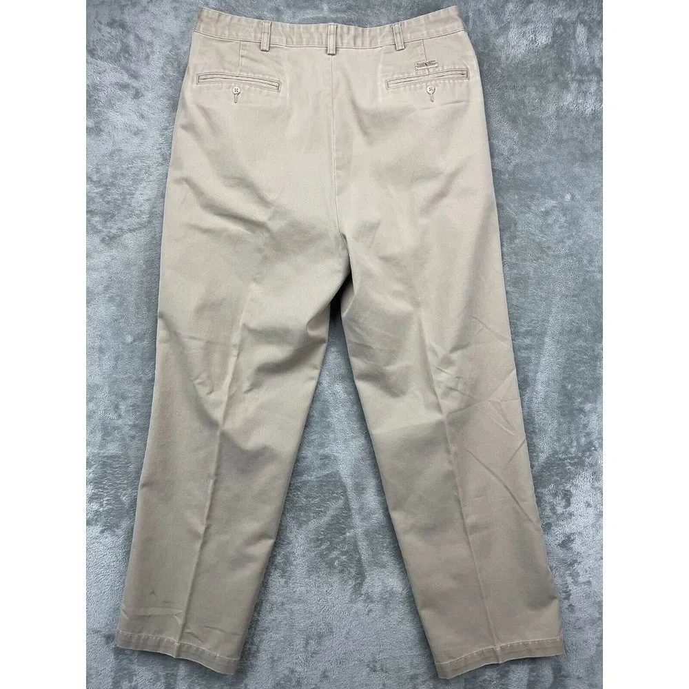 VTG Polo Ralph Lauren Men's Chino Pants 36x34 (Real‎ 36x31) Beige Pleated